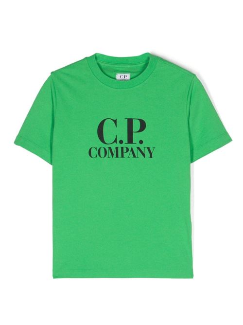 T-shirt bambino verde CP COMPANY kids | CUM006LAA1730354